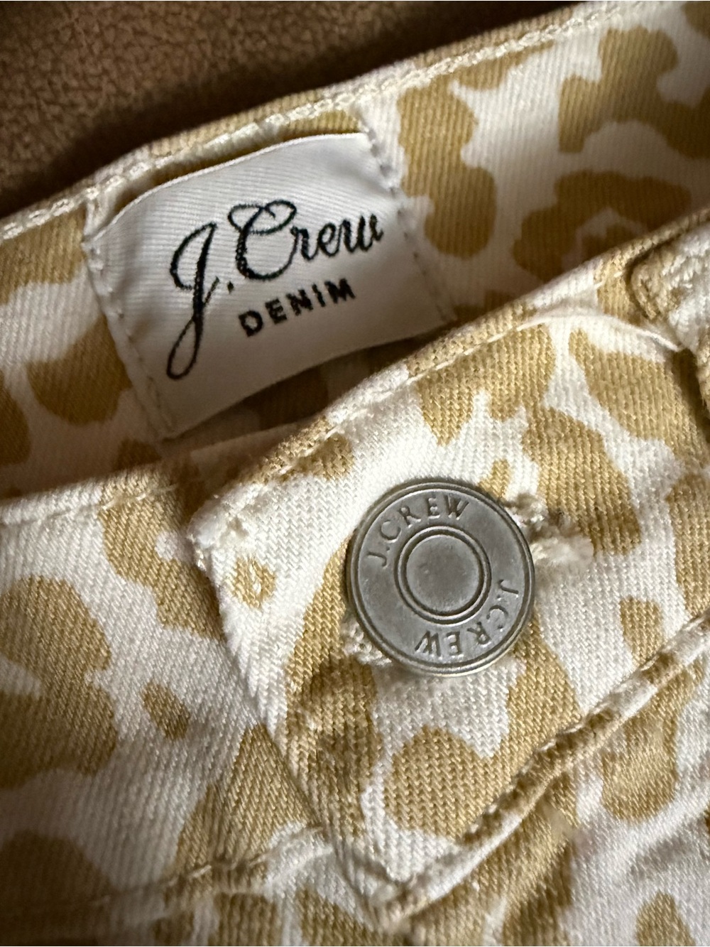 J. Crew Tan Leopard Print Skinny Jeans - Picture 3 of 5